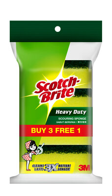 Scotch Brite Heavy Duty Scouring Sponge 3's