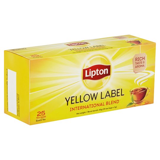 Lipton Yellow Label Black Tea Tea Bags 2gx50's
