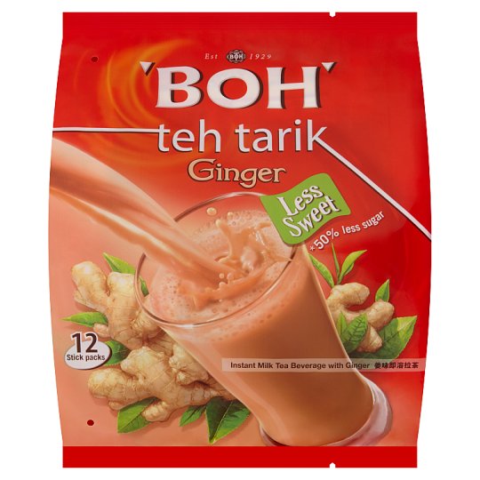BOH Teh Tarik Instant Milk Tea Beverage with Ginger 12 x 26g (312g)