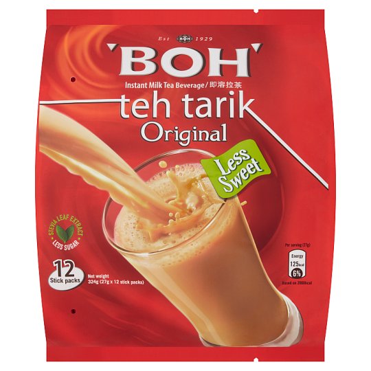 BOH Teh Tarik Original Less Sweet Instant Milk Tea 12  x 27g (324g)