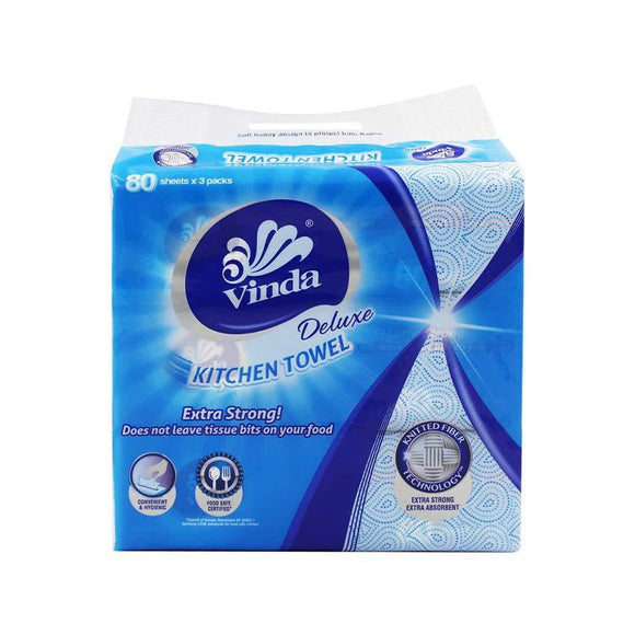 Vinda Deluxe Soft Pack Kitchen Towel 3x80's