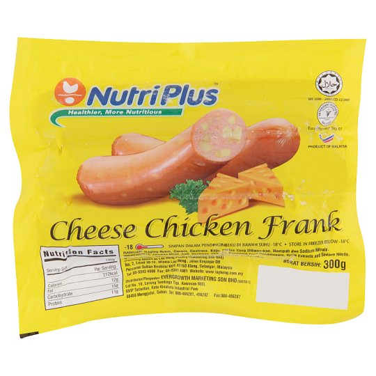 Nutriplus Cheese Chicken Frank 300g