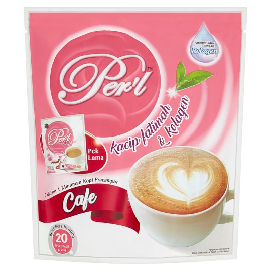 Per'l Cafe Premix Coffee Drink with Kacip Fatimah & Collagen 400gx20's